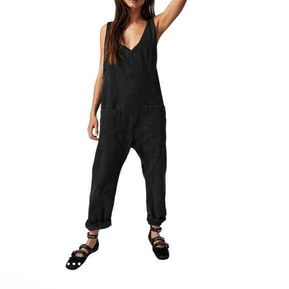 We The Free High Roller Jumpsuit Overalls Women Size L - Picture 3 of 11